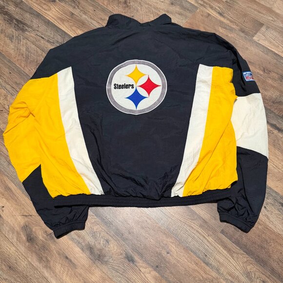 Vintage Champion Pittsburgh Steelers Black and Yellow Jacket - Picture 2 of 4
